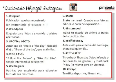 Pimienta Comunicación - Instagram: #mitos falsos y #jerga - instagram diccionario